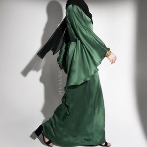 Satin dress modest